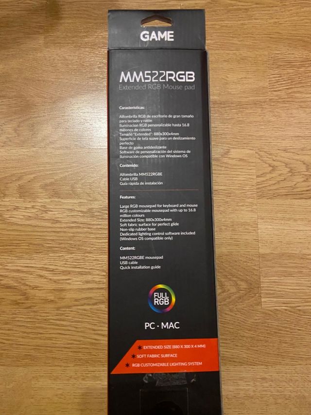 Alfombrilla Ratón RGB Negra