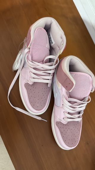 Deportivas altas rosas
