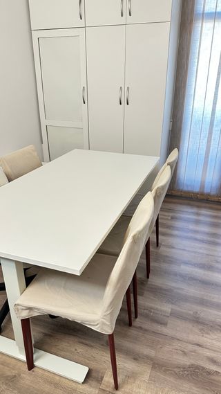 Mesa elevable oficina blanca