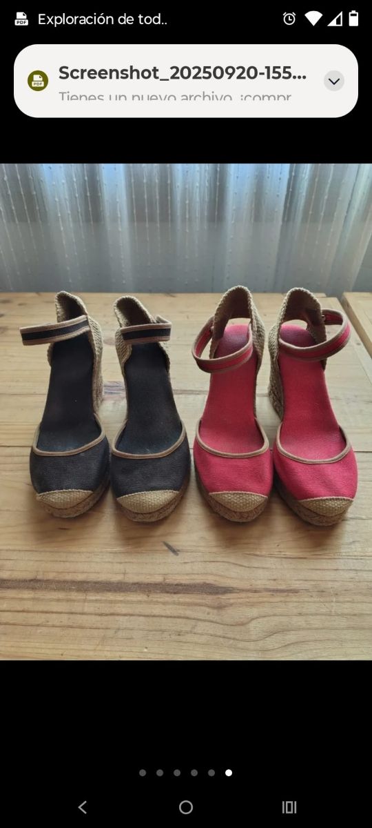 Zapatos esparto cuña talla 36/37. REBAJO 8€