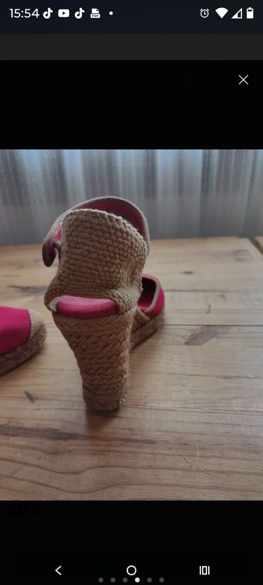 Zapatos esparto cuña talla 36/37. REBAJO 8€