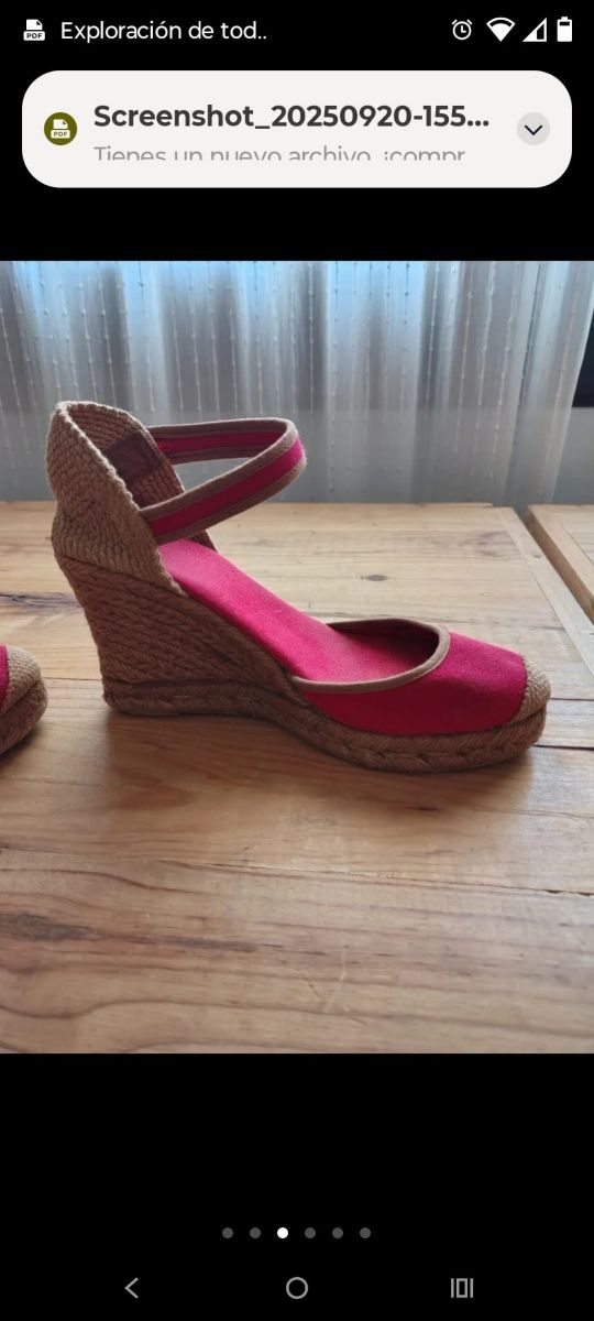 Zapatos esparto cuña talla 36/37. REBAJO 8€
