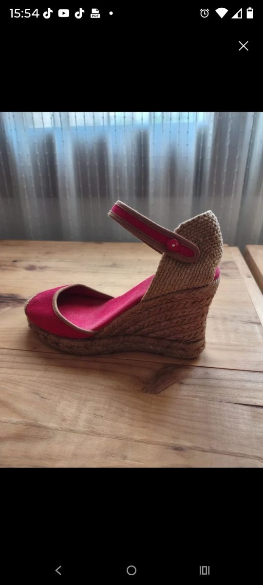 Zapatos esparto cuña talla 36/37. REBAJO 8€