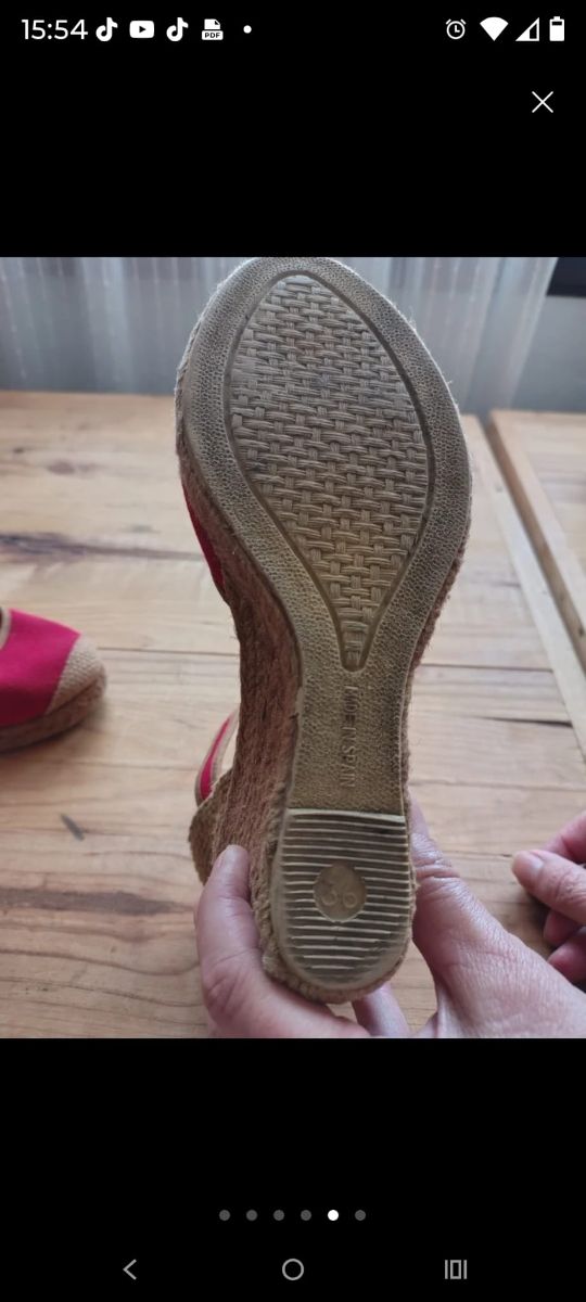 Zapatos esparto cuña talla 36/37. REBAJO 8€