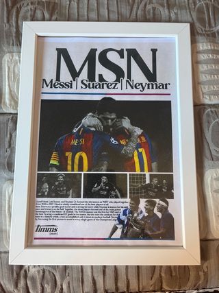 Cuadro MSN Messi Suárez Neymar Fútbol