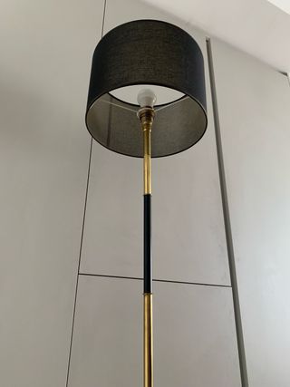 Lámpara de pie vintage tela y metal