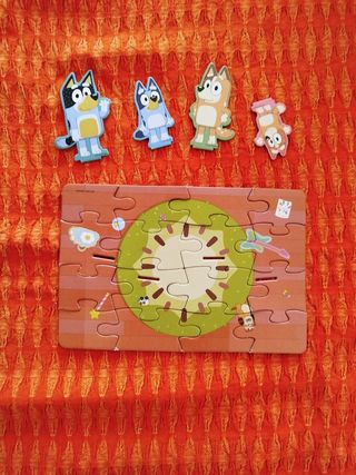 Figuras Bluey y Puzzle Kiwi