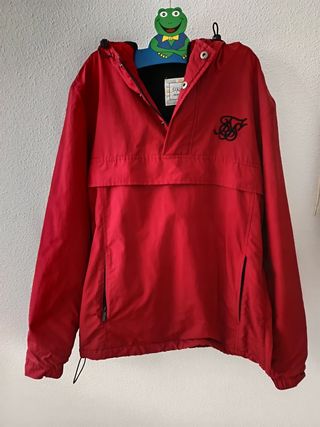 Chaqueta windbreaker SikSilk burdeos  talla xs