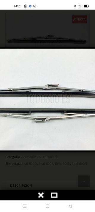 Lote Seat 600: Bandas, Escobillas, Gomas Pedales