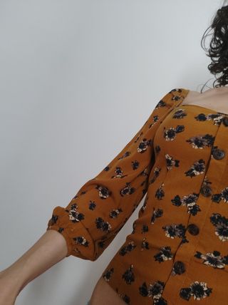 Blusa manga abullonada floral