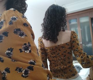 Blusa manga abullonada floral