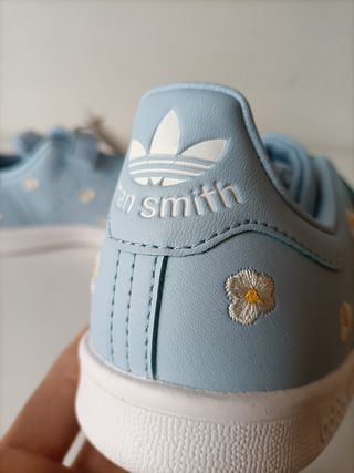 Adidas Stan Smith CF Azzurro Bambina