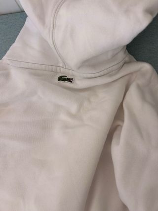 Sudadera Lacoste Blanca con Cocodrilo