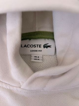 Sudadera Lacoste Blanca con Cocodrilo