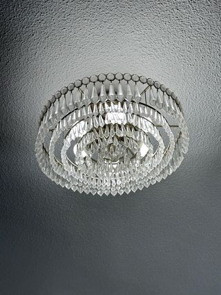 Lámpara de techo cristal y metal