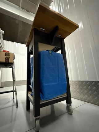 Mesa auxiliar cocina cajón y ruedas