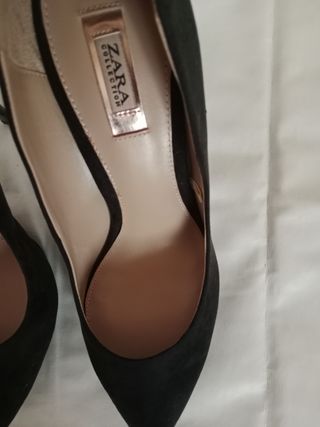 Zapatos Zara Mujer Tacón Negro