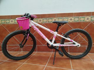 Bicicleta infantil niña rosa y blanca