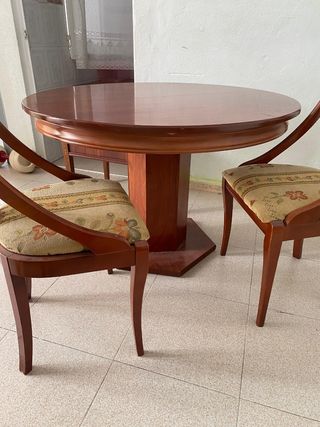 Mesa y 2 Sillas Madera Ikea