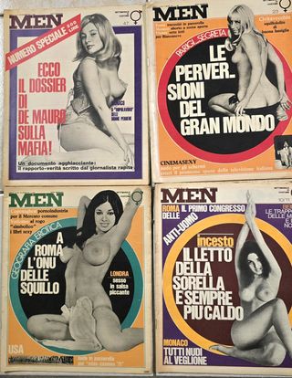 Lotto 14 riviste maschili Men 1970 1971