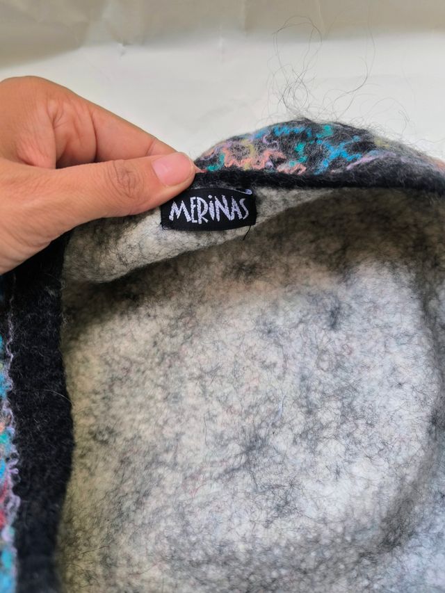 Boina de lana fieltro multicolor