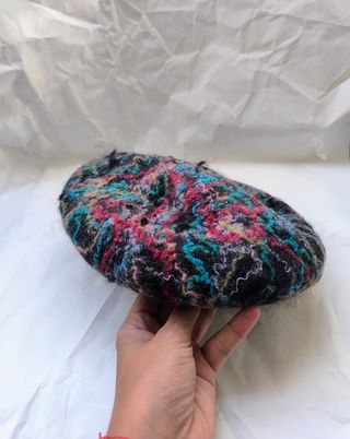 Boina de lana fieltro multicolor