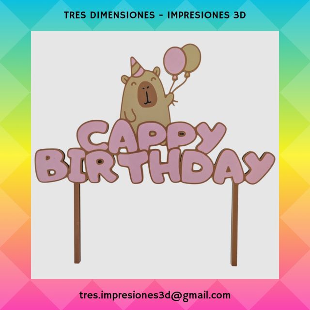 Adorno para tarta Capibara