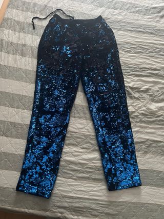 Pantalones guess lentejuelas azul/negro Talla S/M