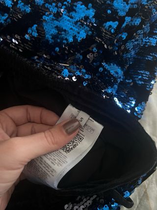 Pantalones guess lentejuelas azul/negro Talla S/M