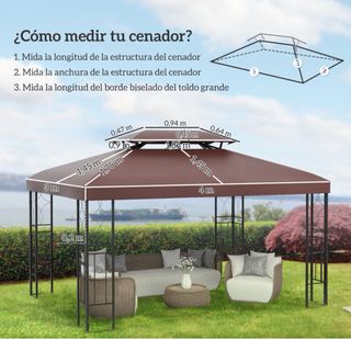 Copertura per gazebo in metallo e plastica