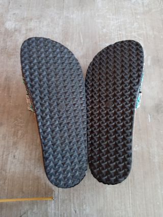 Sandalias Talla 36 Brillantes Turquesa