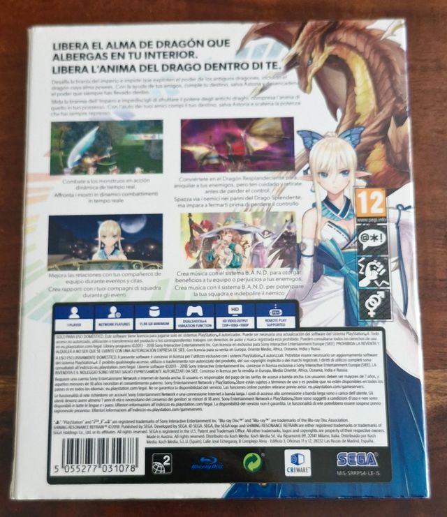 🇪🇦 Shining Resonance Refrain PS4 NUOVO