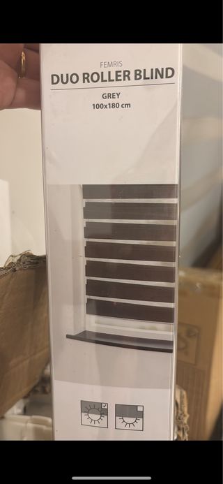 Estor FEMRIS Duo Roller Blind Gris 100x180