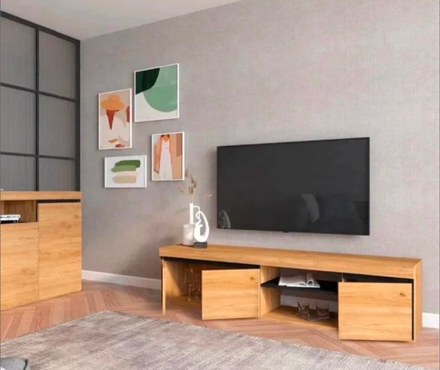 Mueble TV madera con tara frontal