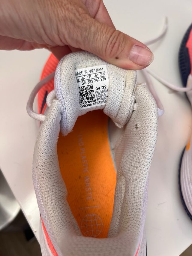 Zapatillas Adidas Tenis/Padel Naranja/Blanco