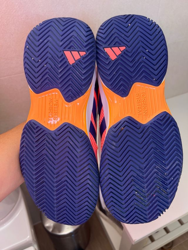 Zapatillas Adidas Tenis/Padel Naranja/Blanco