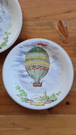 2 piatti piani decorati a mano Hispania