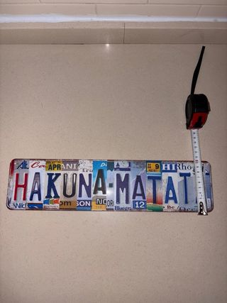 Targa Decorativa Hakuna Matata in metallo - Africa