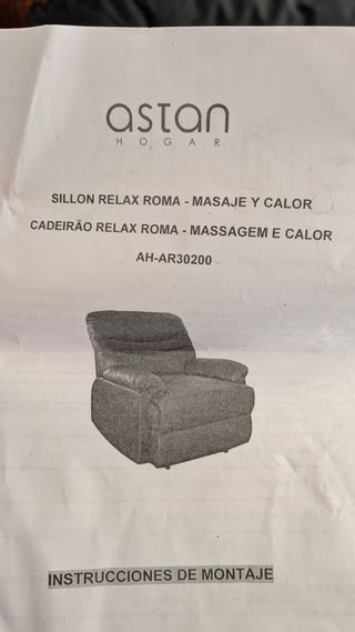 Astan Sillón reclinable masaje y calor