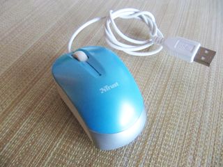 Ratón de Cable Trust Nanou Micro Mouse Azul Blanco