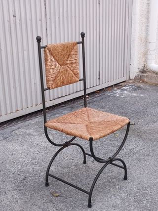 Juego 6 Sillas Hierro Forjado y Enea