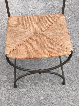 Juego 6 Sillas Hierro Forjado y Enea