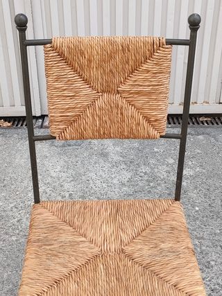 Juego 6 Sillas Hierro Forjado y Enea