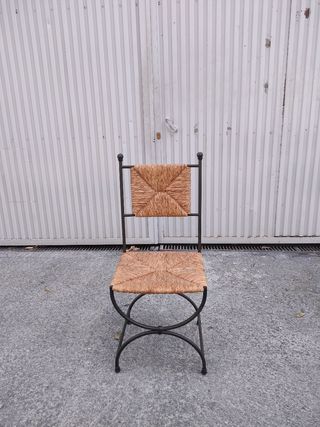 Juego 6 Sillas Hierro Forjado y Enea