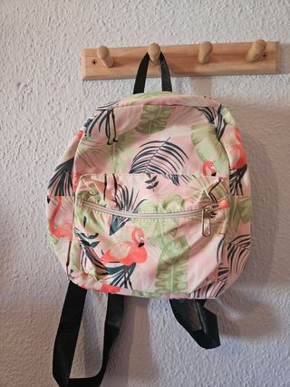 Bolso estampado tropical flamencos