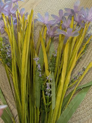 Mazzo fiori artificiali tessuto