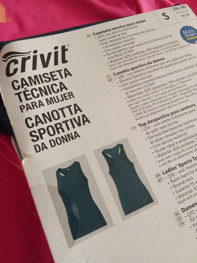 Camiseta Crivit Técnica Mujer Talla S