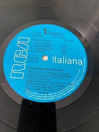 Vinile De Gregori - Viva l'Italia