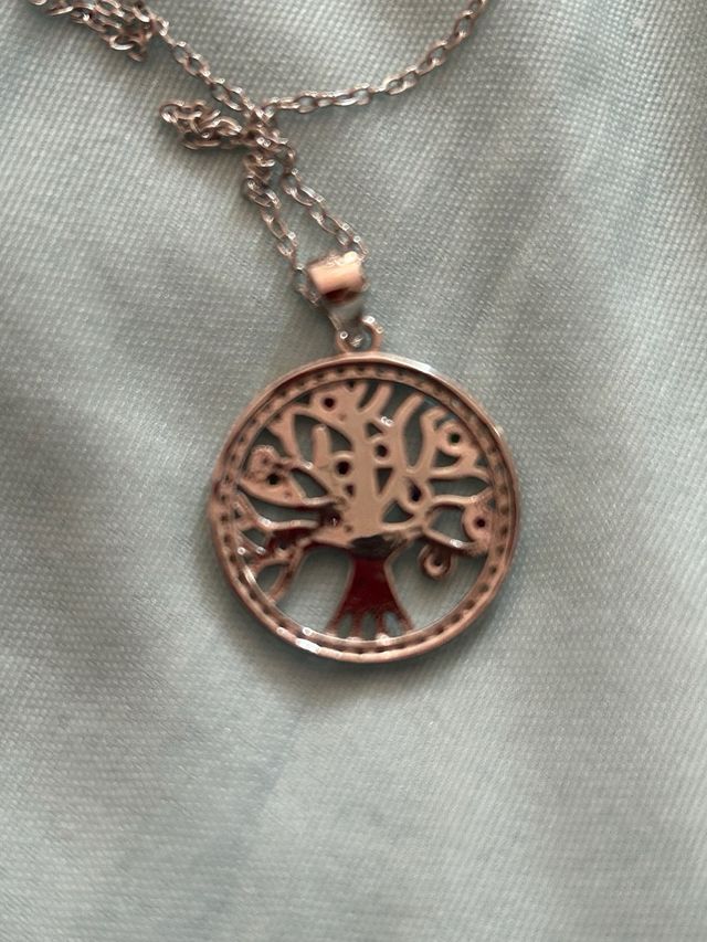 Cadena Plata Árbol de la Vida Multicolor