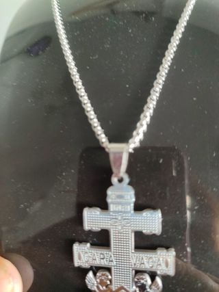 Cruz  de Caravaca con Cadena Plata